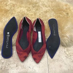 Rothy’s red camouflage flats